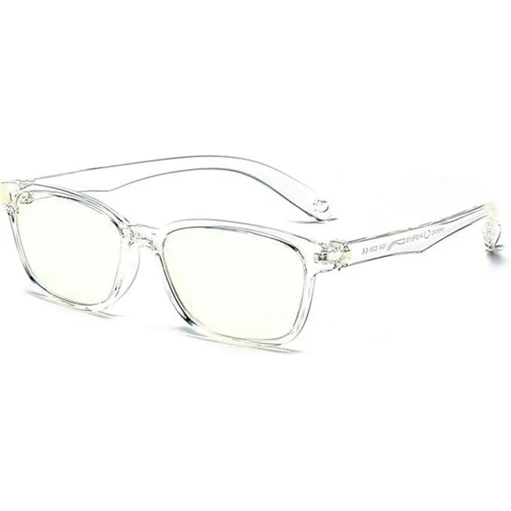 Four Chen Kids Clear Blue Light Blocking Glasses UV400 Square Gaming Eyewear